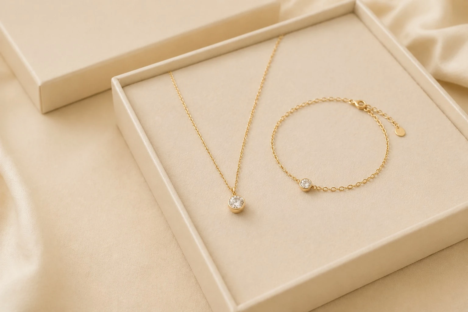 ネックレスとブレスレットのジュエリーギフト