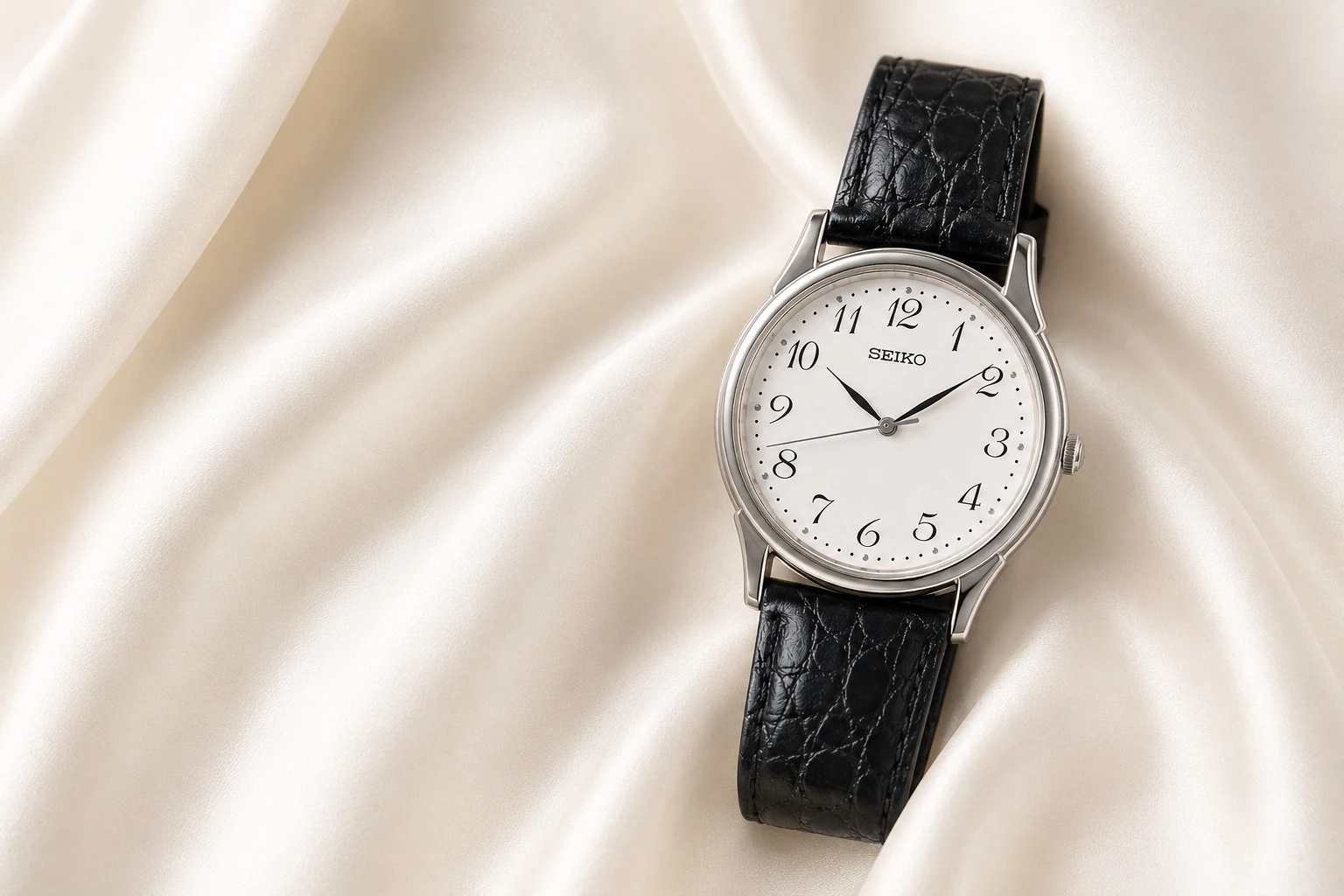 革ベルトのSEIKOウォッチの製作イメージ
