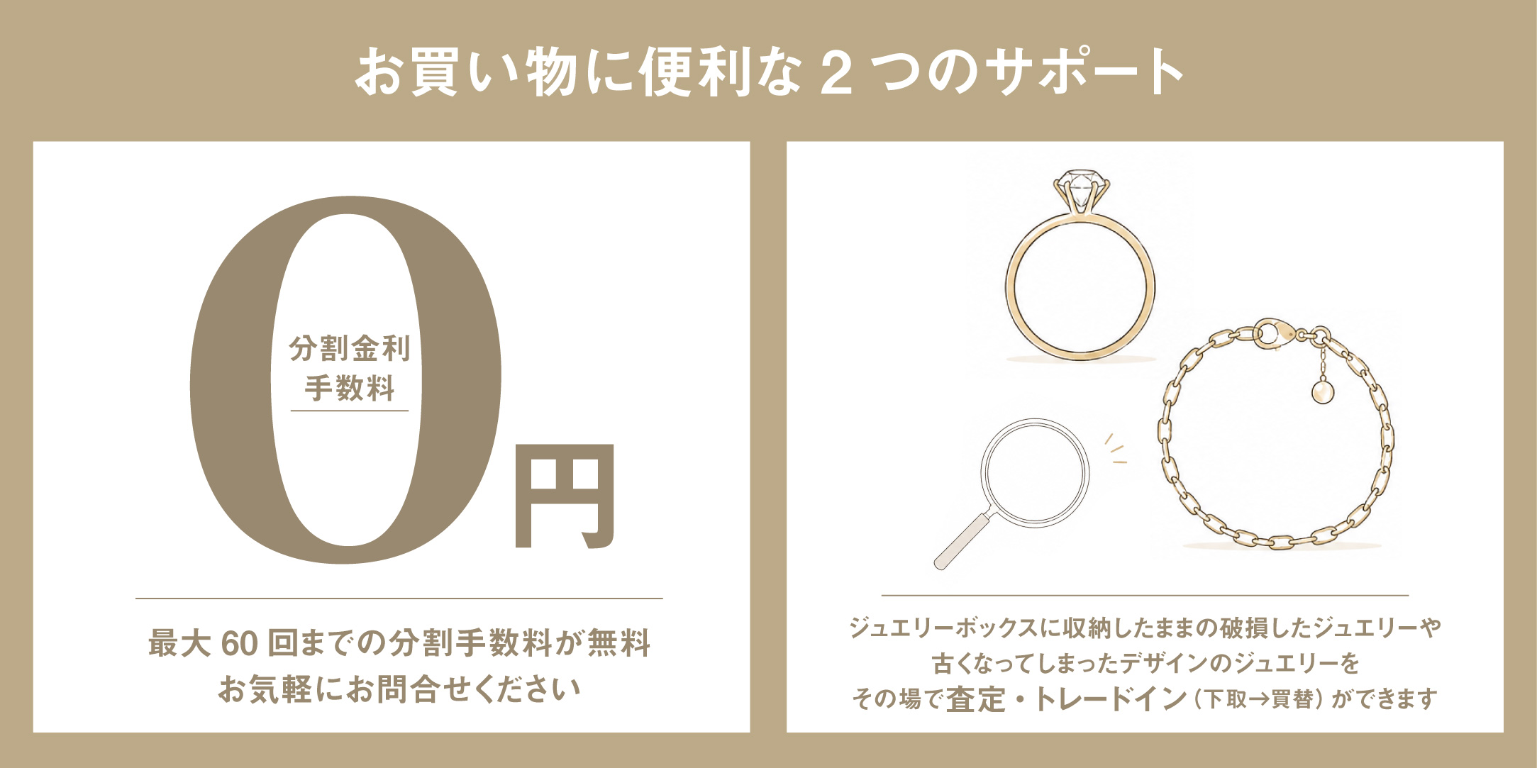 お買い物に便利な2つのサポート