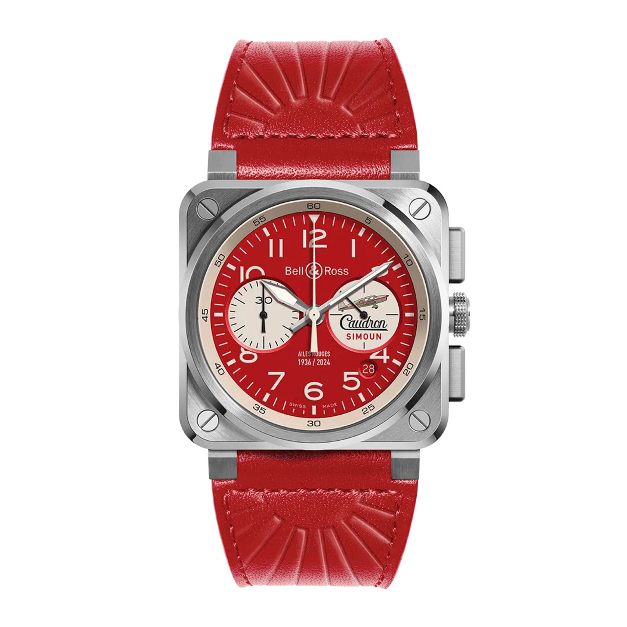 Bell & Ross BR-03 クロノ エル ルージュ BR0394-AR-ST/SCA