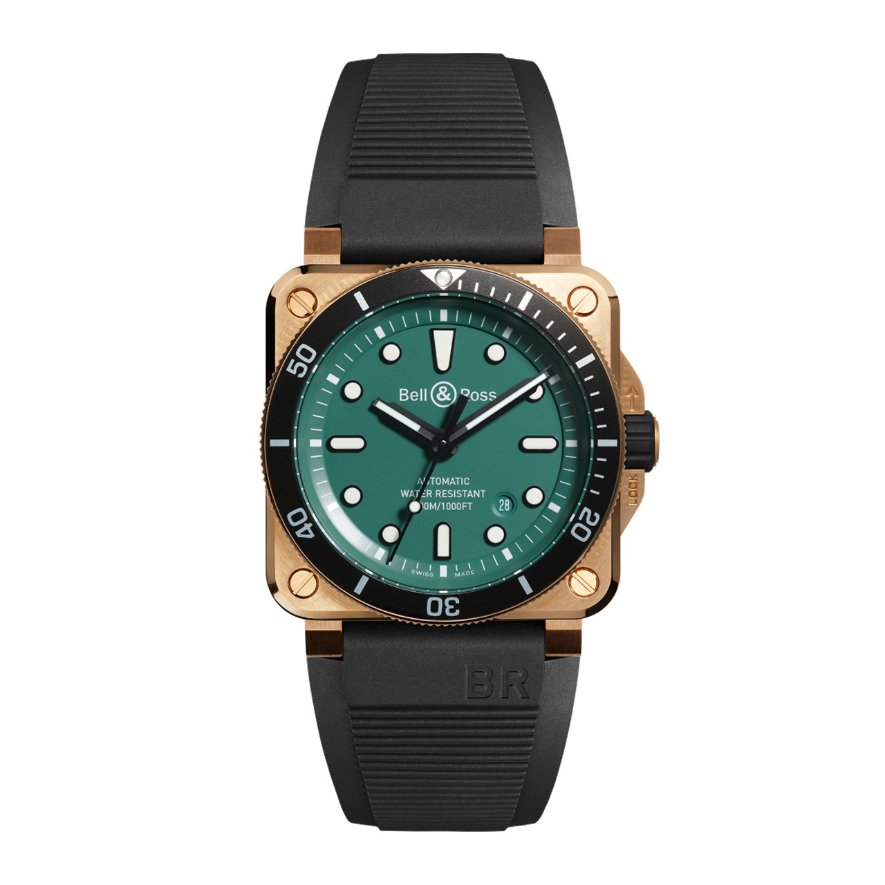 BR-03 ダイバー ブラック&グリーン ブロンズ BY Bell & Ross BR-03 ダイバー ブラック&グリーン ブロンズ バイ ベル＆ロス