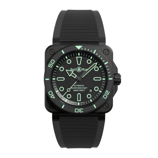 Bell & Ross BR-03 ダイバー ラム アウトライン BR03A-D-OL-CE/SRB