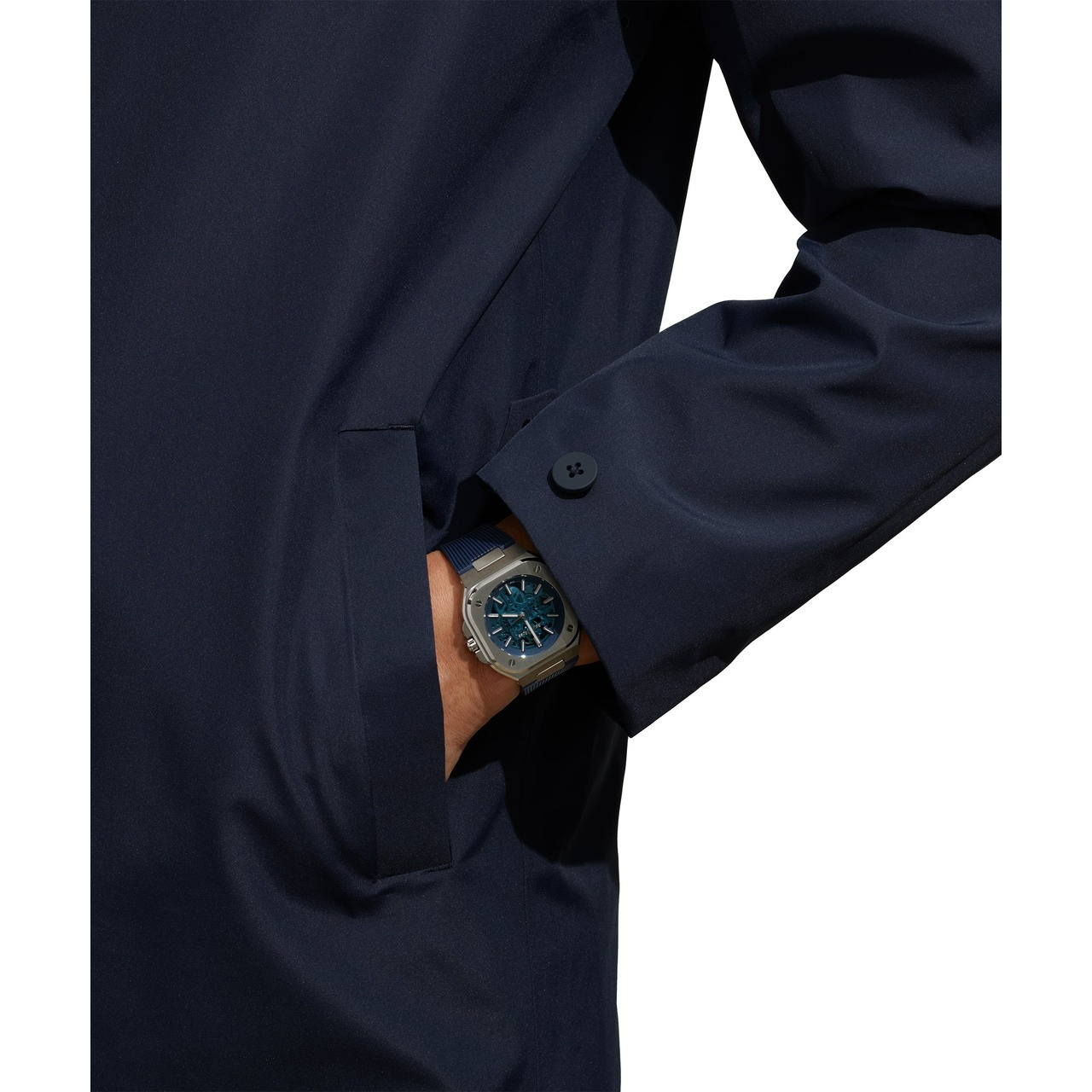 Bell & Ross BR-05 スケルトン ブルー BR05A-BLU-SKST/SRB