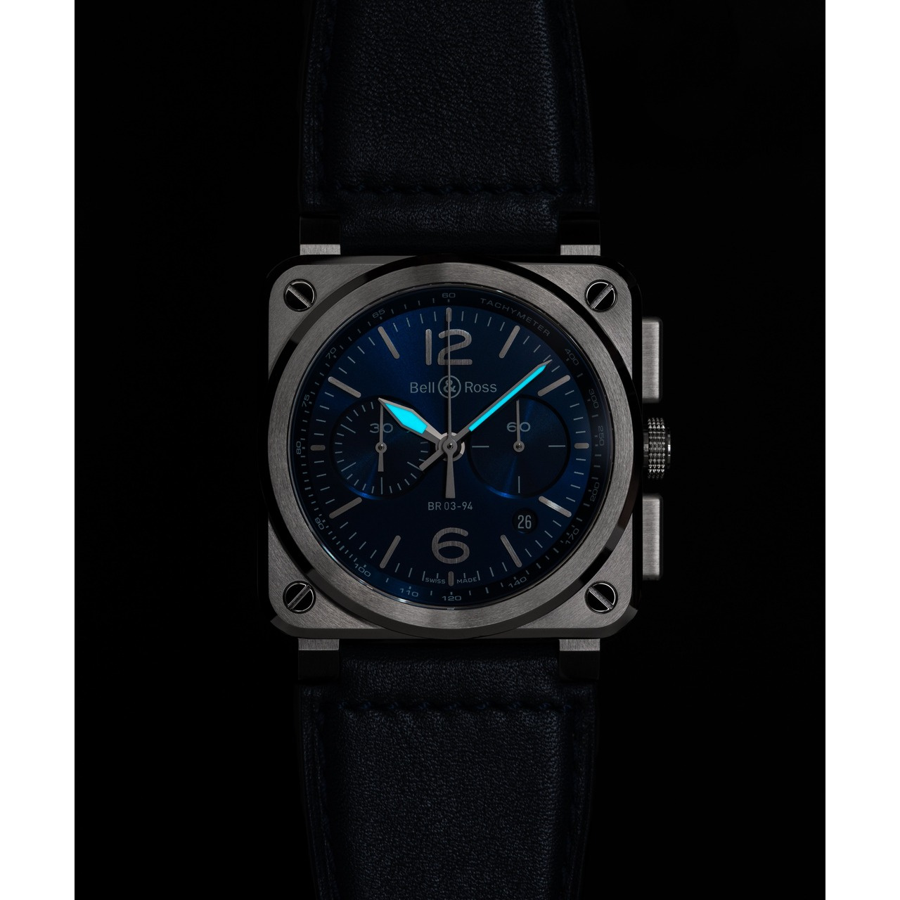 Bell & Ross BR-03 クロノ ブルー スチール BR0394-BLU-ST/SCA
