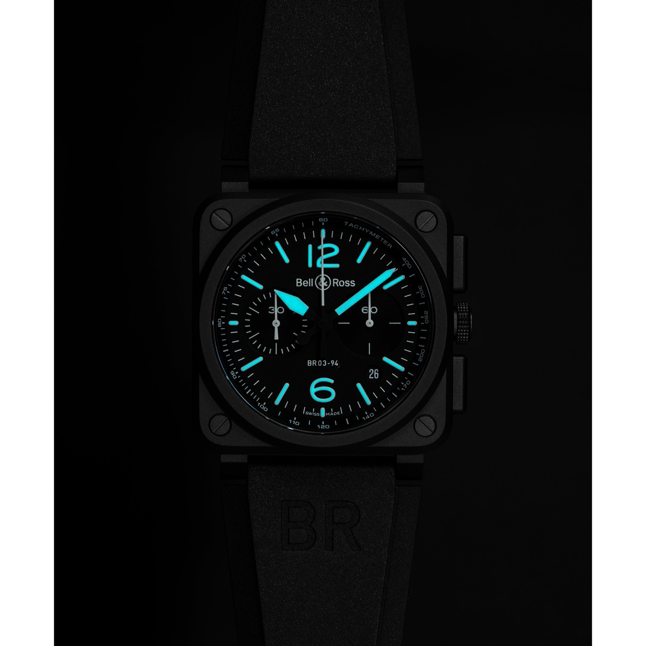 Bell & Ross BR-03 クロノ ブラック マット BR0394-BL-CE