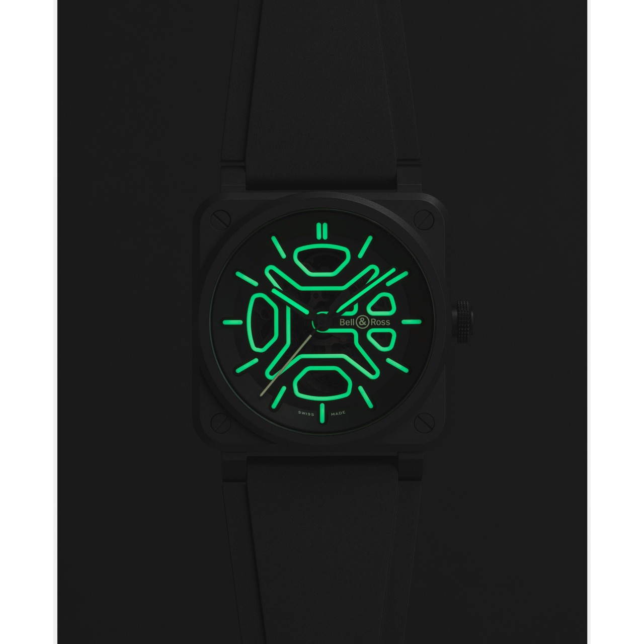 Bell & Ross BR-03 スケルトン ラム セラミック BR03A-LM-SKCE/SRB
