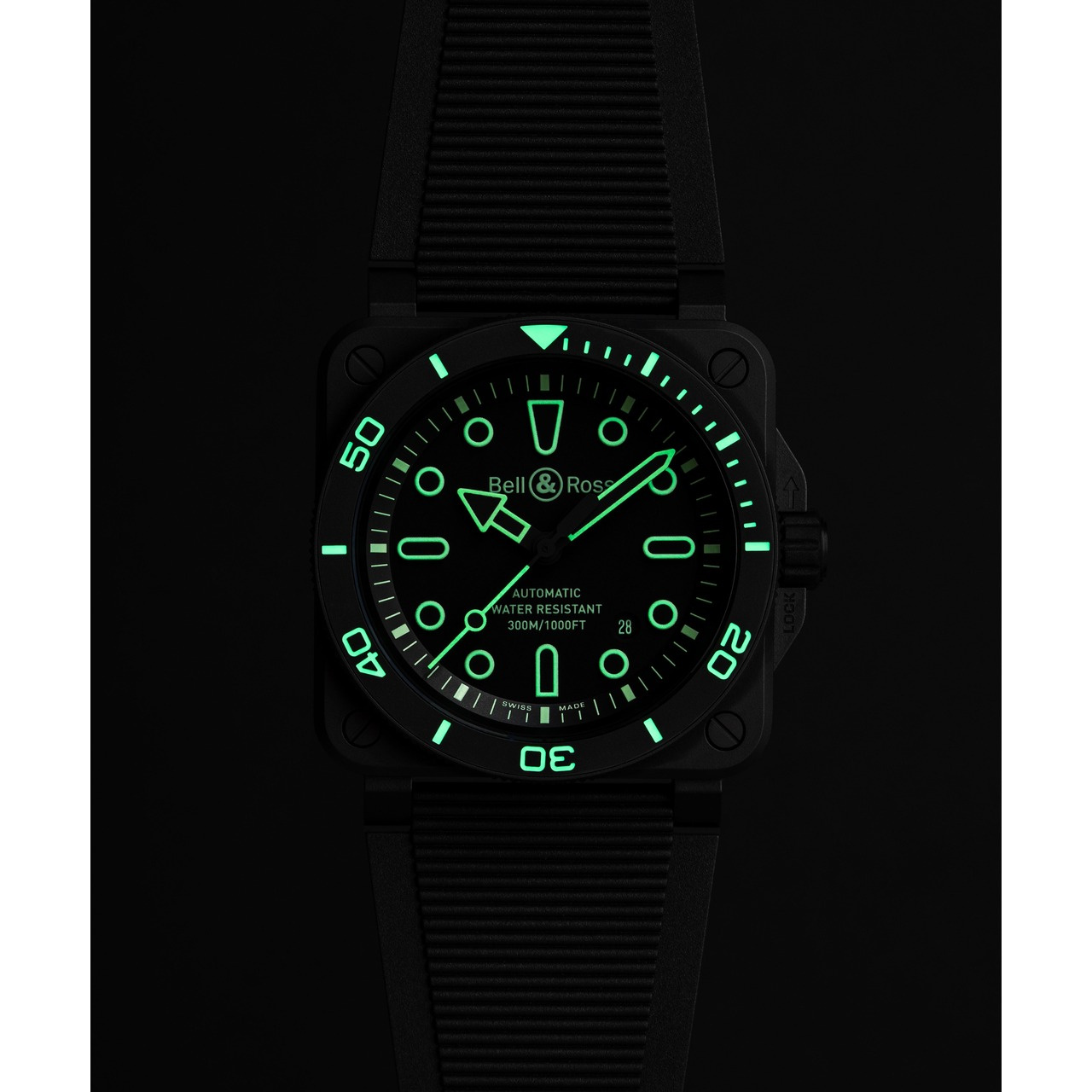 Bell & Ross BR-03 ダイバー ラム アウトライン BR03A-D-OL-CE/SRB