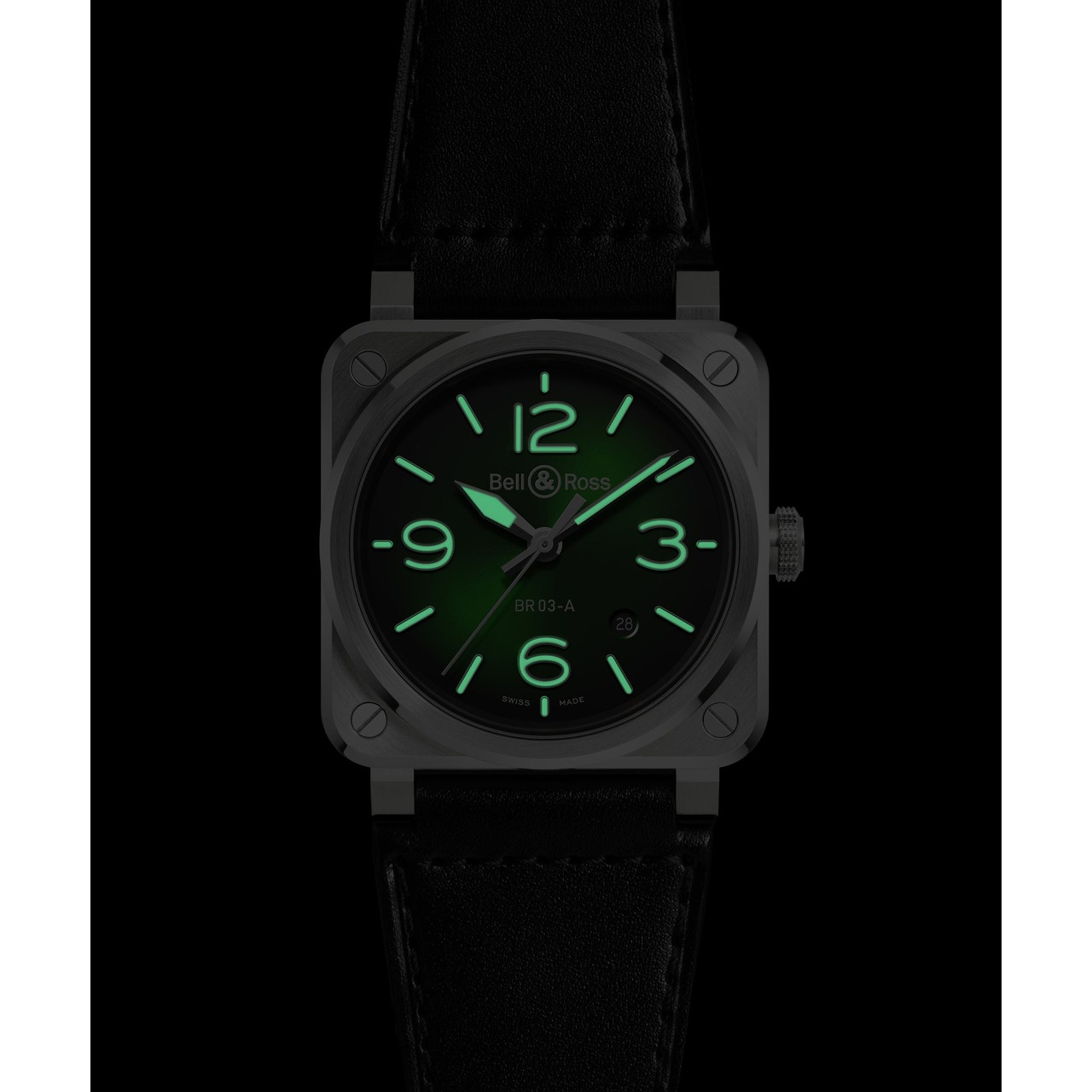 Bell & Ross BR-03 グリーン スチール BR03A-GN-ST/SCA