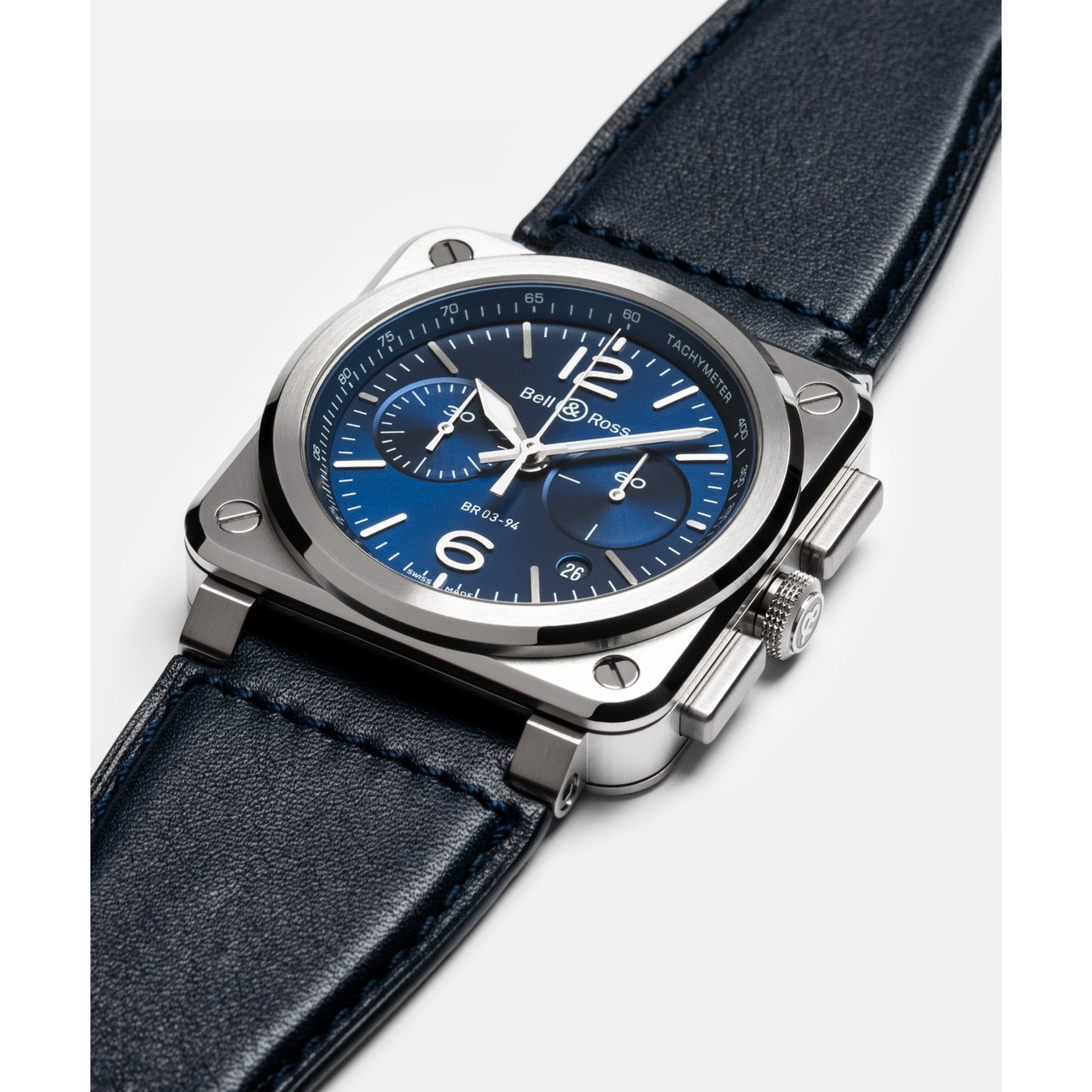 Bell & Ross BR-03 クロノ ブルー スチール BR0394-BLU-ST/SCA
