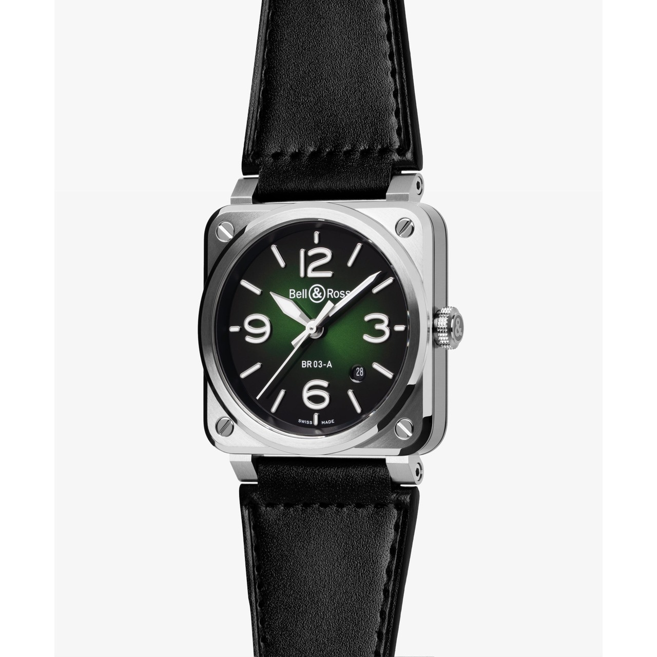 Bell & Ross BR-03 グリーン スチール BR03A-GN-ST/SCA