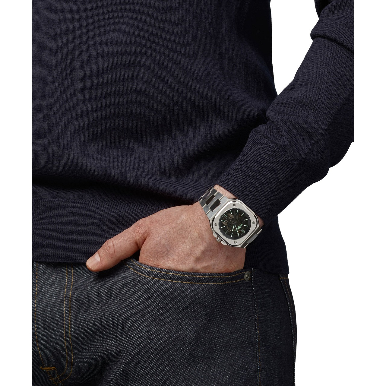 Bell & Ross BR-05 スケルトン ナイトラム BR05A-BL-SK-ST/SST