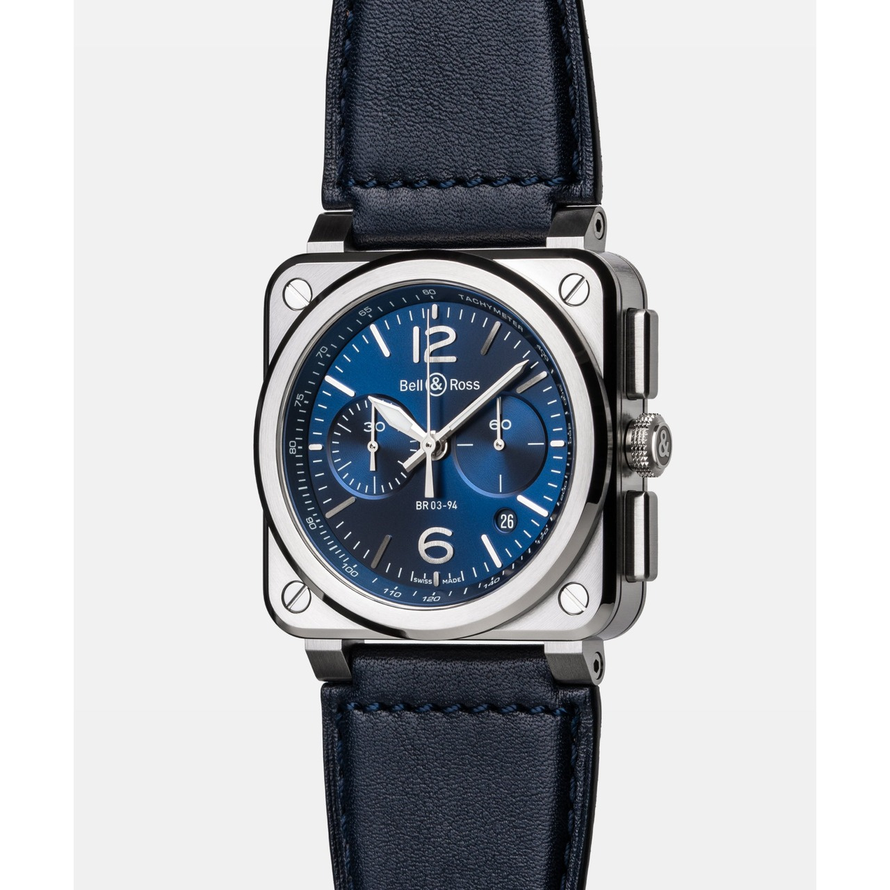 Bell & Ross BR-03 クロノ ブルー スチール BR0394-BLU-ST/SCA