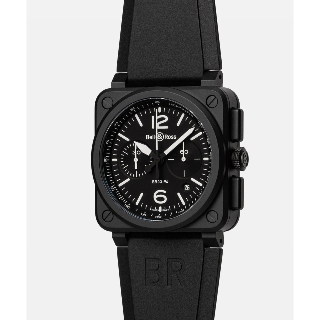 Bell & Ross BR-03 クロノ ブラック マット BR0394-BL-CE