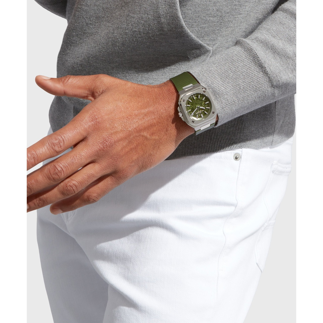 Bell & Ross BR-05 スケルトン グリーン BR05A-GN-SKST/SRB