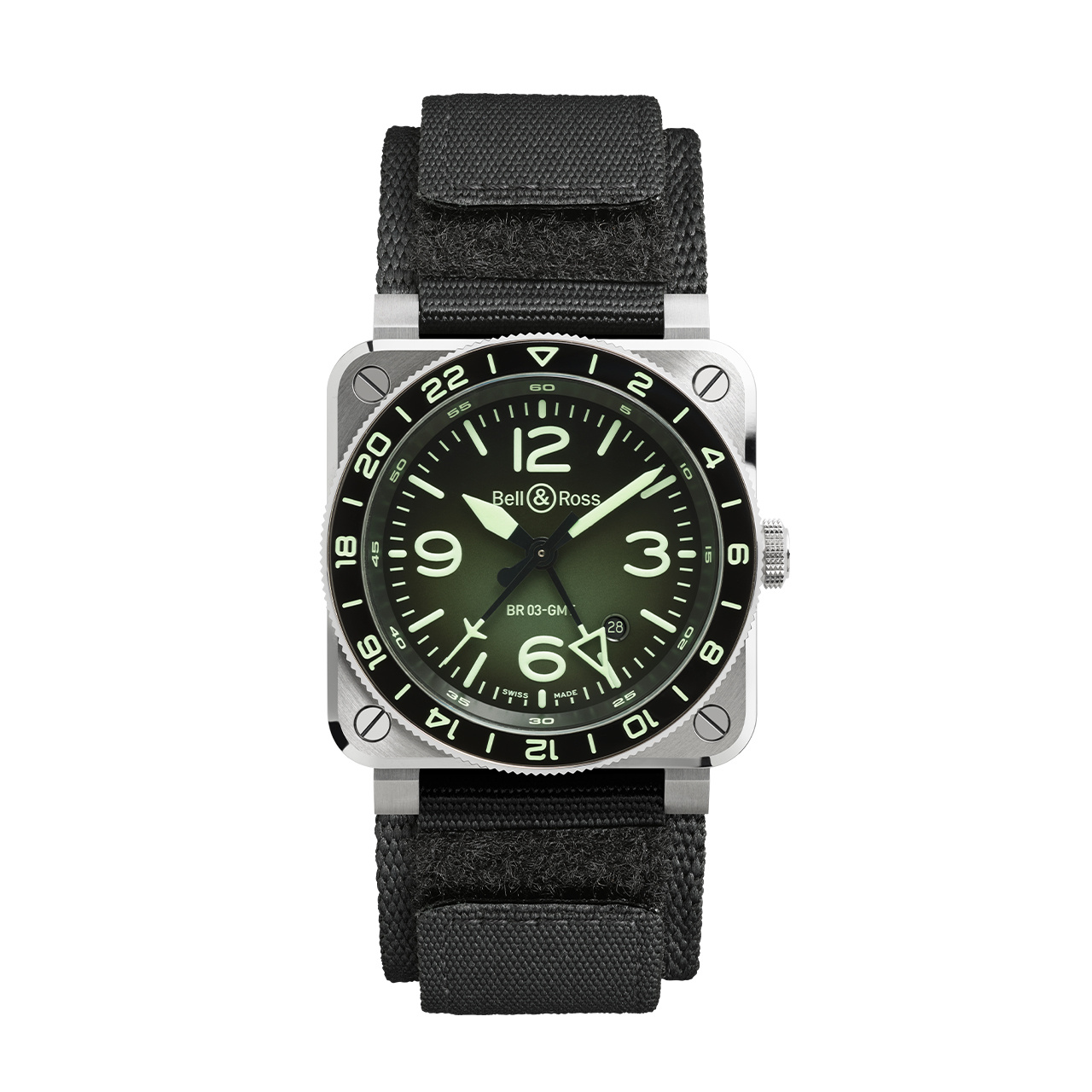 Bell & Ross BR-03 GMT グリーン ラム BR0393-GN-ST/SRB