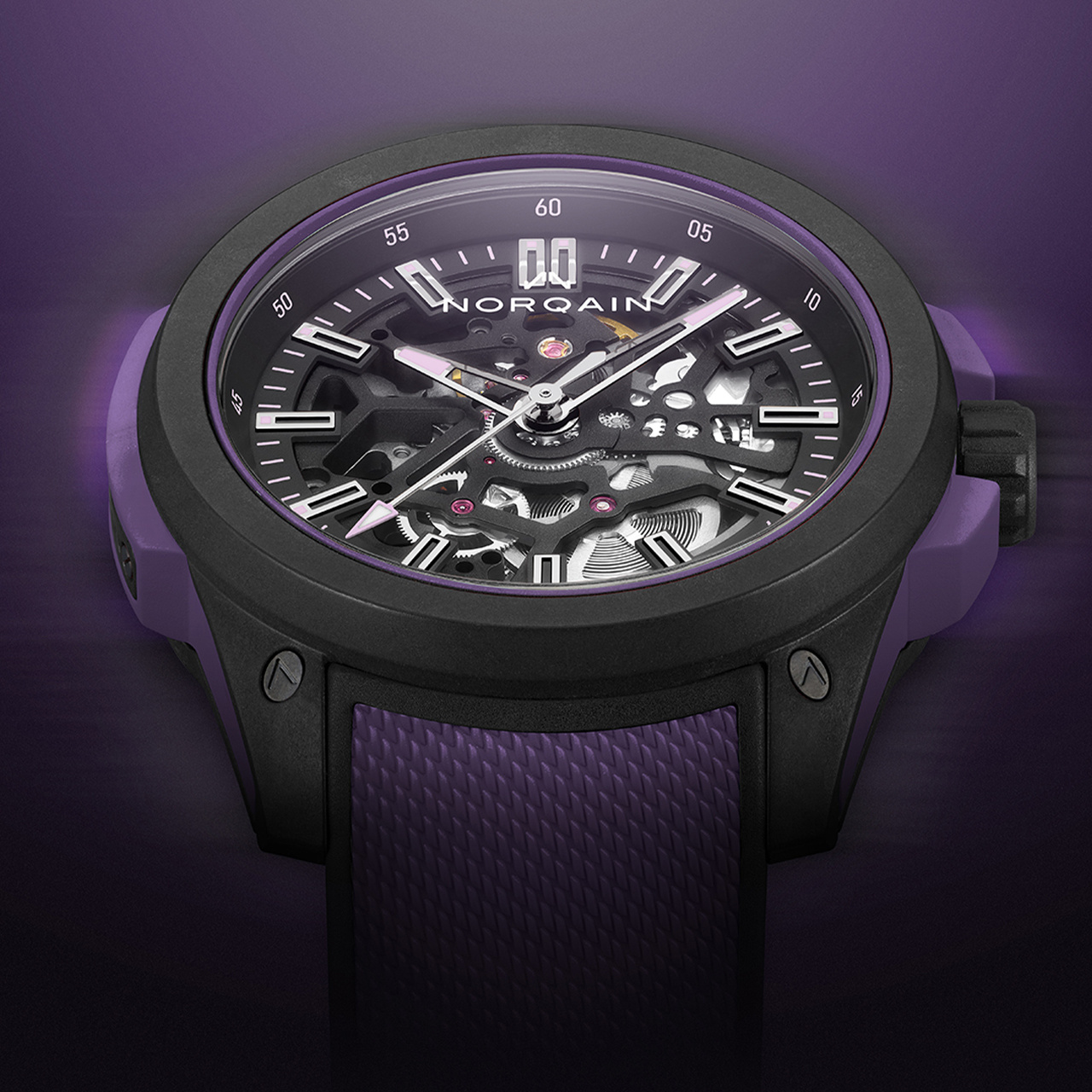 NORQAIN ワイルド ワン スケルトン 42mm リミテッド エディション パープル N3000.07Q26.B23