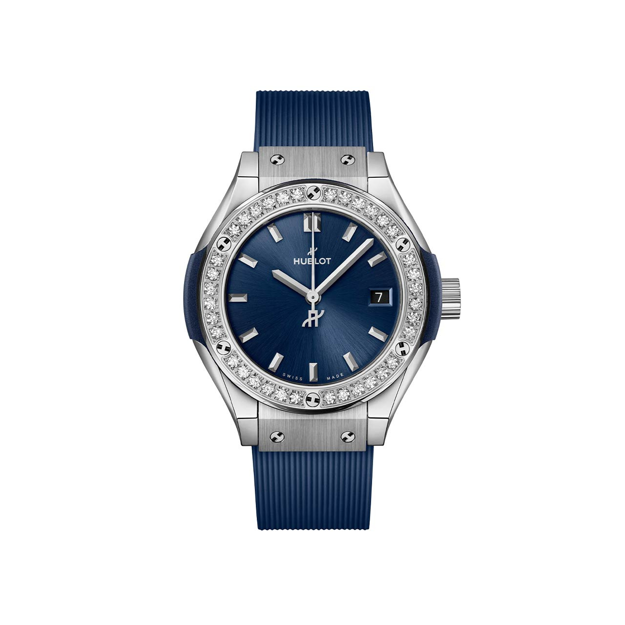 HUBLOT クラシック・フュージョン チタニウム ブルー ダイヤモンド 591.NX.7170.RX.1204