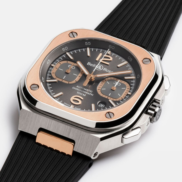 Bell & Ross BR-05 クロノ グレー スティール & ゴールド BR05C-RTH-STPG/SRB
