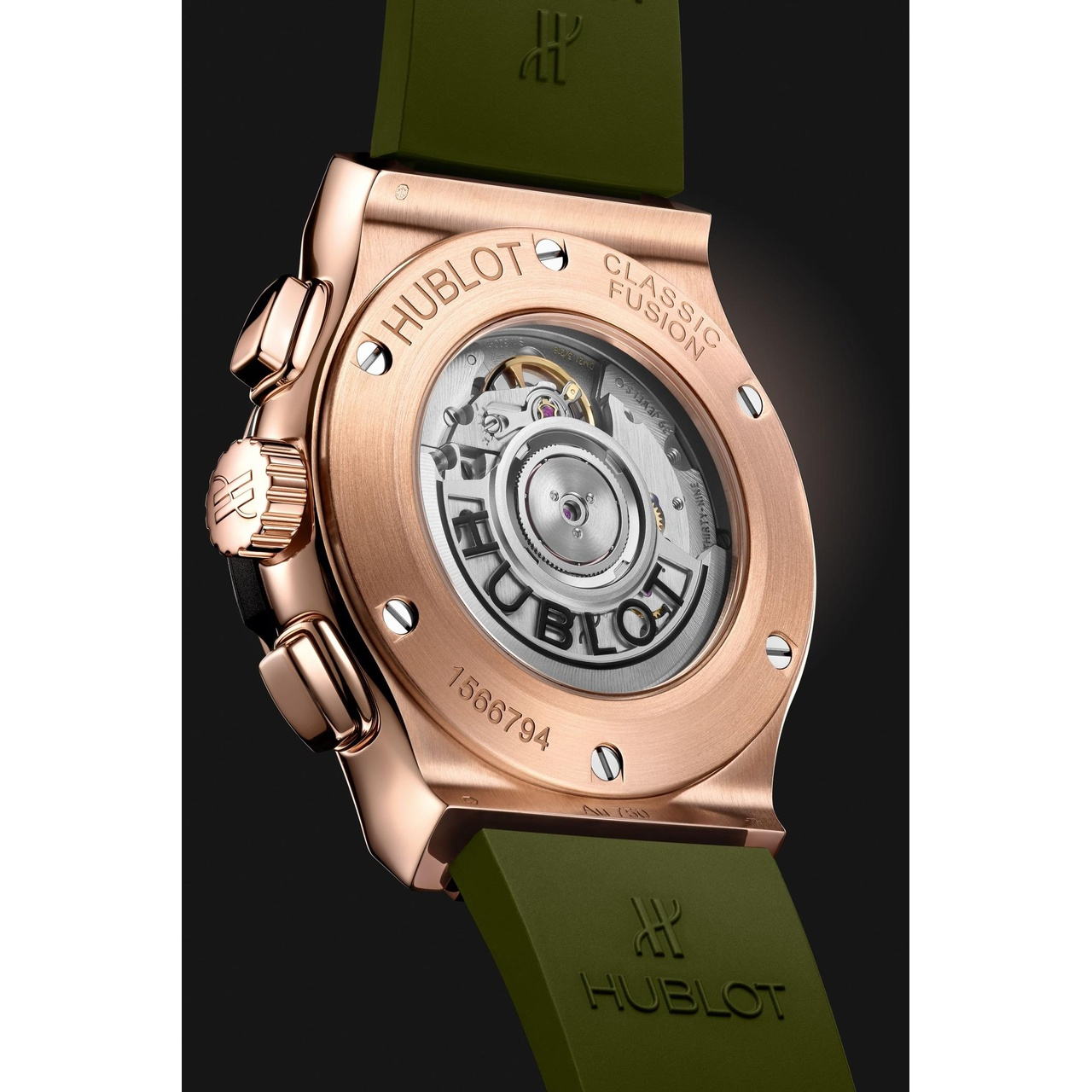 HUBLOT クラシック・フュージョン クロノグラフ キングゴールド グリーン 42mm 541.OX.8980.RX