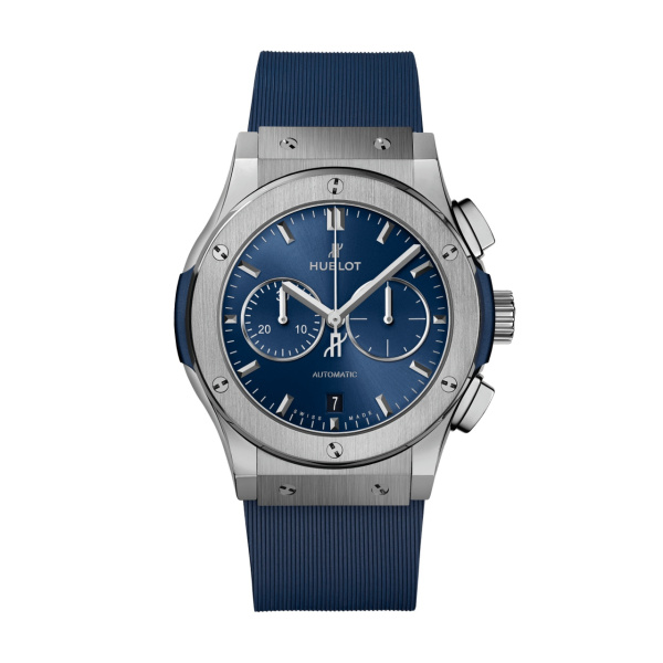 HUBLOT クラシック・フュージョン クロノグラフ チタニウム ブルー 42mm 541.NX.7170.RX