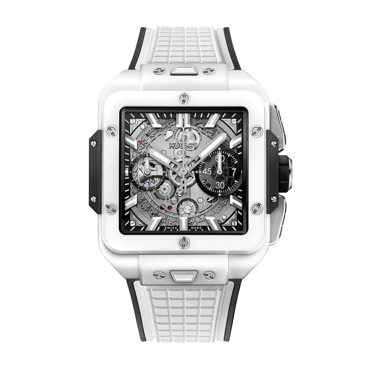 HUBLOT スクエア・バン ウニコ ホワイトセラミック 821.HX.0170.RX