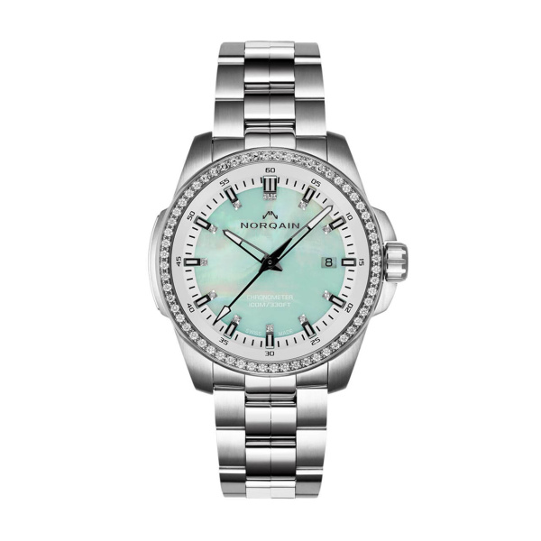 NORQAIN インディペンデンス ミントMOP&ダイヤモンド 40mm N3008SD03A/MB30D/150SI