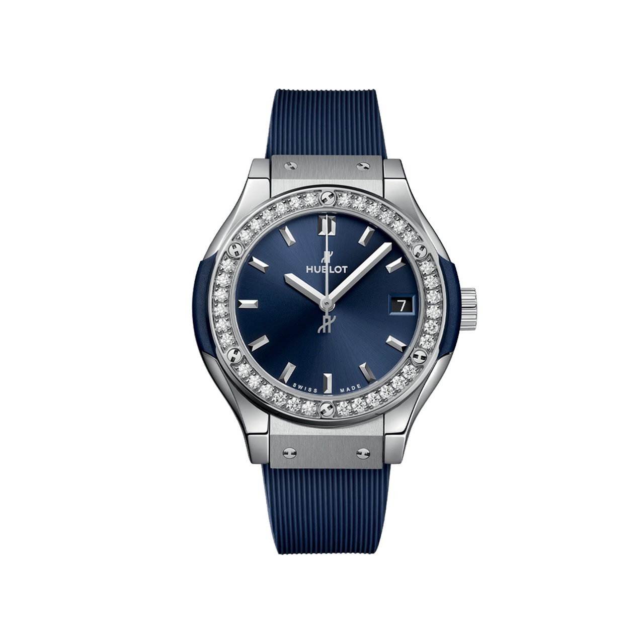 クラシック・フュージョン チタニウム ブルー ダイヤモンド 33mm BY HUBLOT クラシック・フュージョン チタニウム ブルー ダイヤモンド 33mm バイ ウブロ