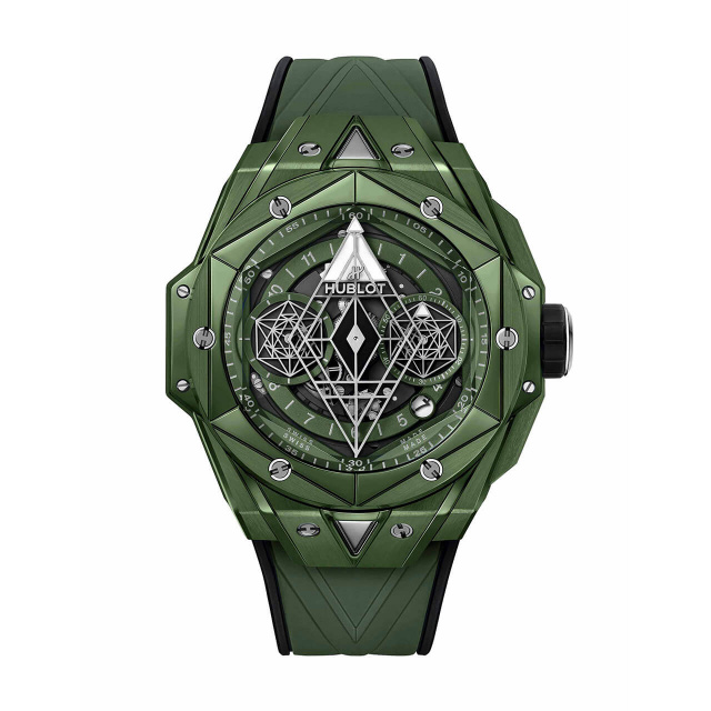 HUBLOT ビッグ・バン ウニコ サンブルーII グリーンセラミック 418.GX.5207.RX.MXM22