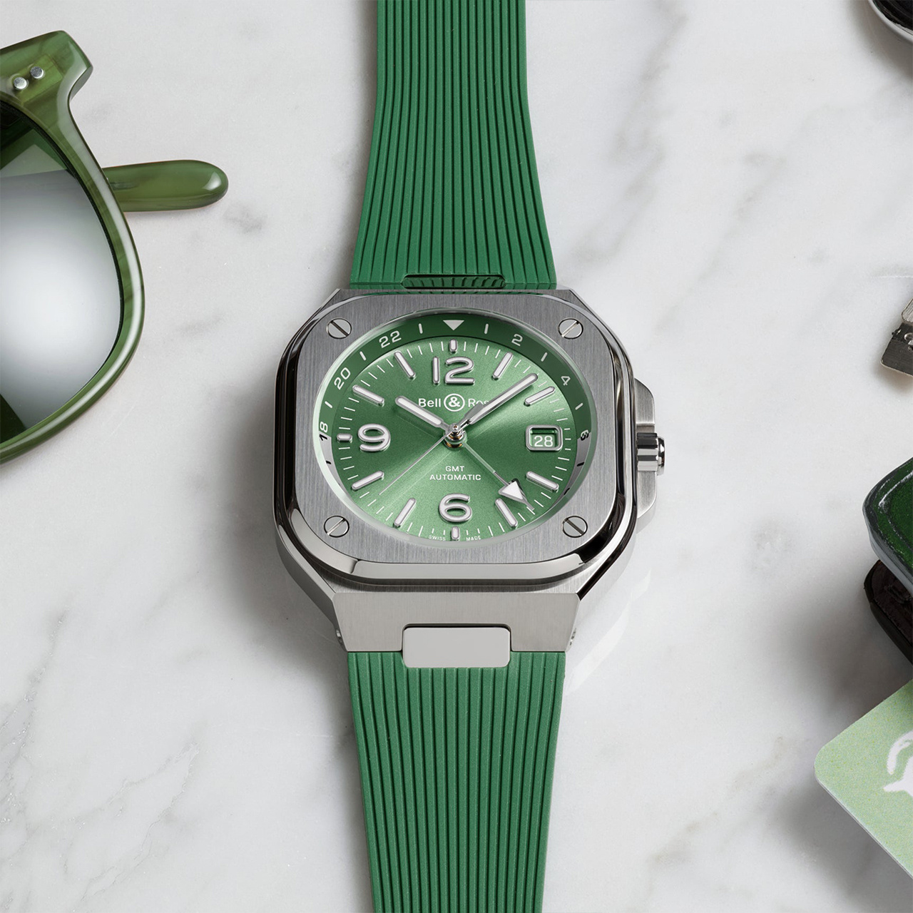 Bell & Ross BR-05 GMT グリーン スティール BR05G-GN-ST/SRB