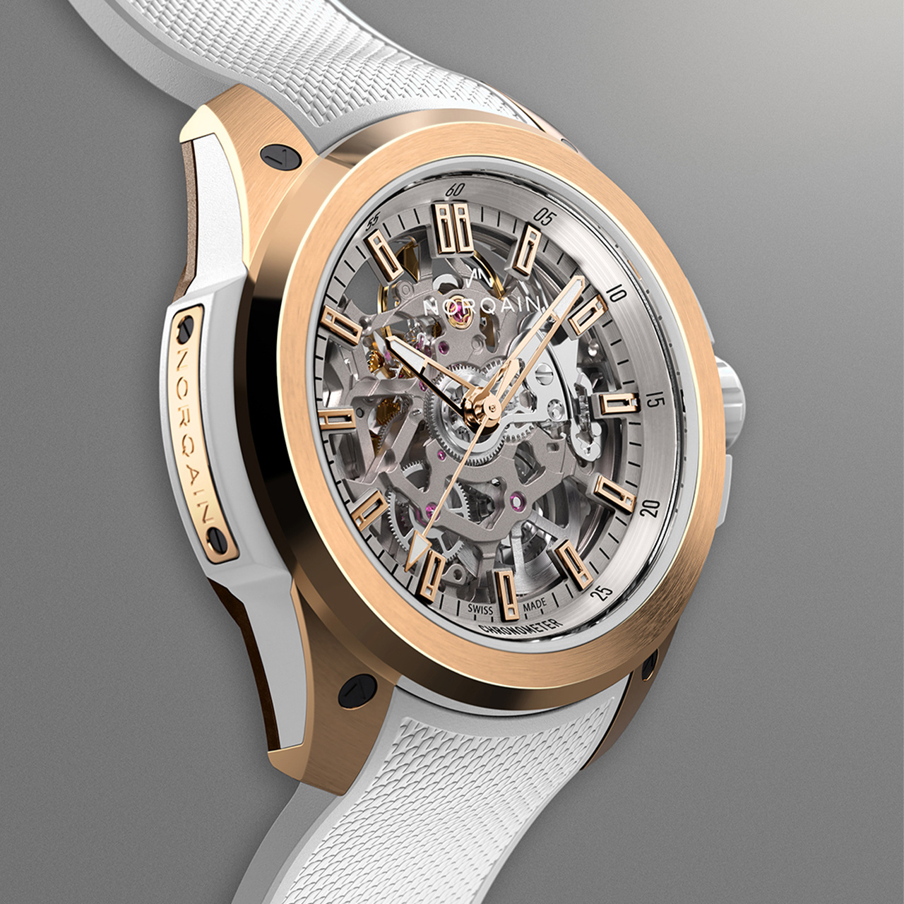 NORQAIN ワイルドワン スケルトン 39mm レッドゴールド N3001.07G01.W01 