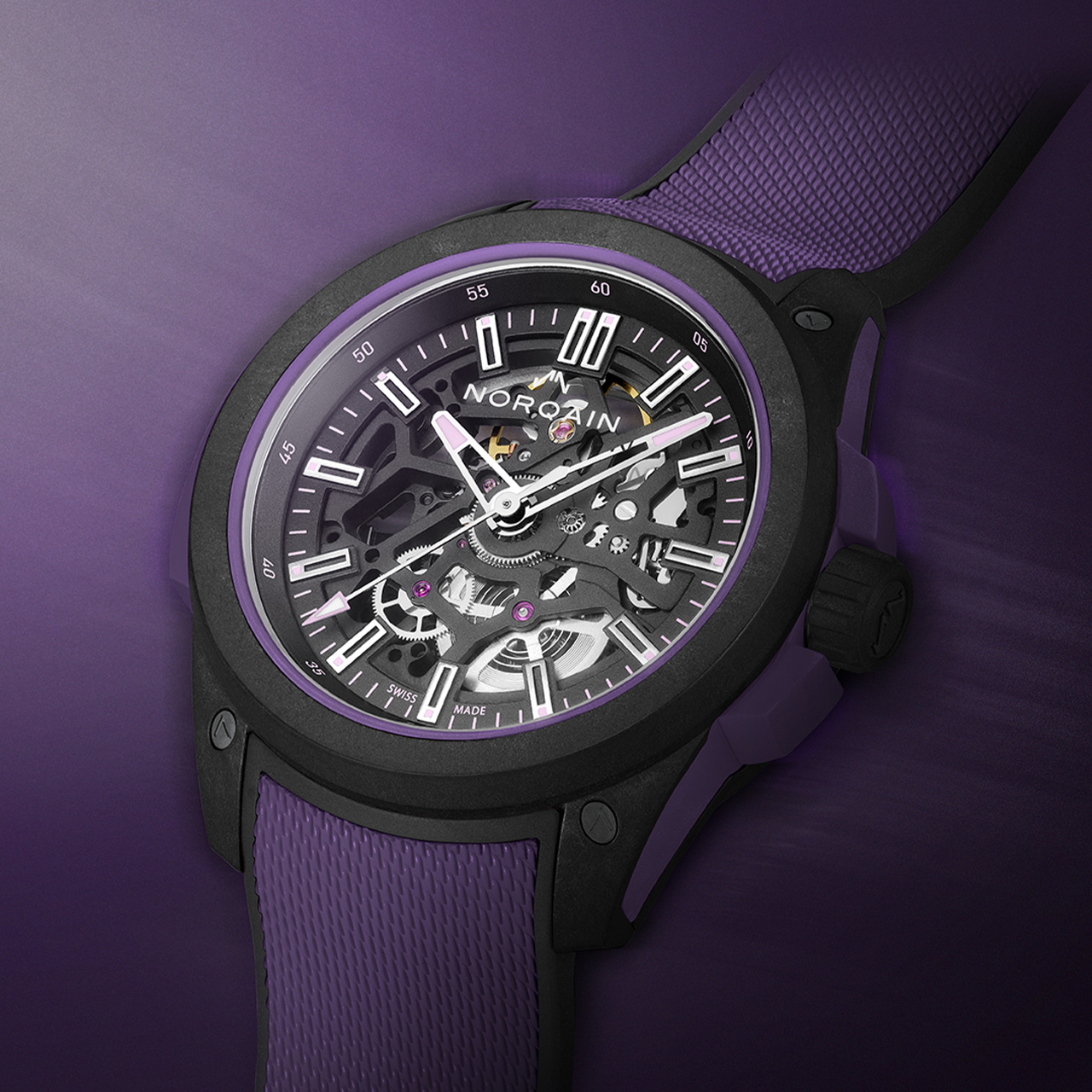 NORQAIN ワイルド ワン スケルトン 42mm リミテッド エディション パープル N3000.07Q26.B23