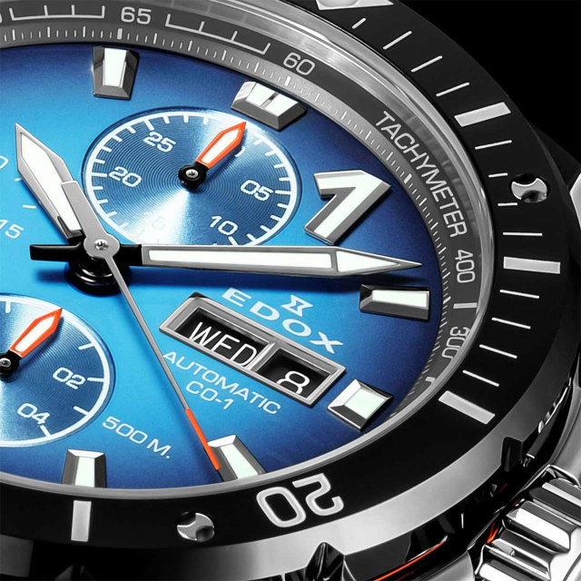 EDOX クロノオフショア1 ベゼルロック クロノグラフ オートマティック 01128-3NOCA-BUIDN