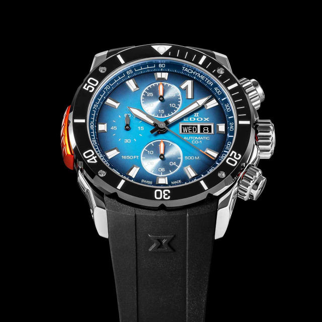 EDOX クロノオフショア1 ベゼルロック クロノグラフ オートマティック 01128-3NOCA-BUIDN