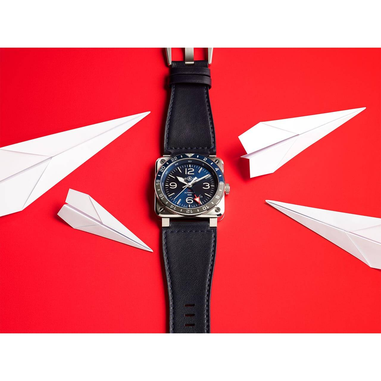 Bell & Ross BR 03-93 GMT ブルー BR0393-BLU-ST/SCA