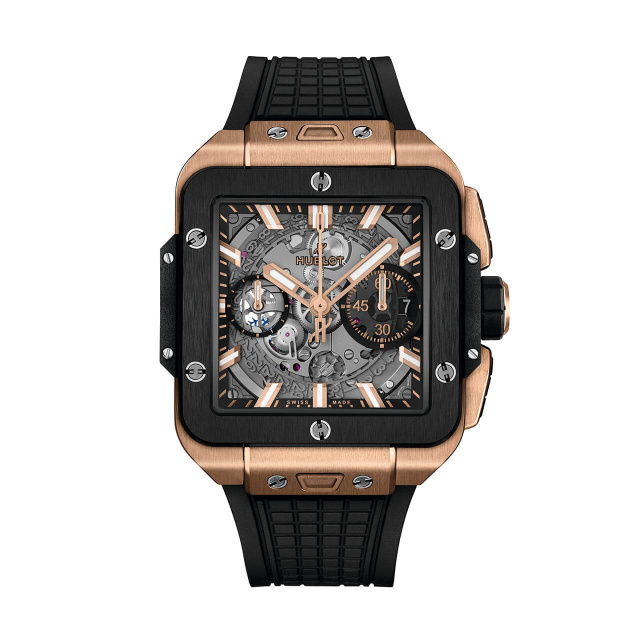 HUBLOT スクエア・バン ウニコ キングゴールド セラミック 821.OM.0180.RX