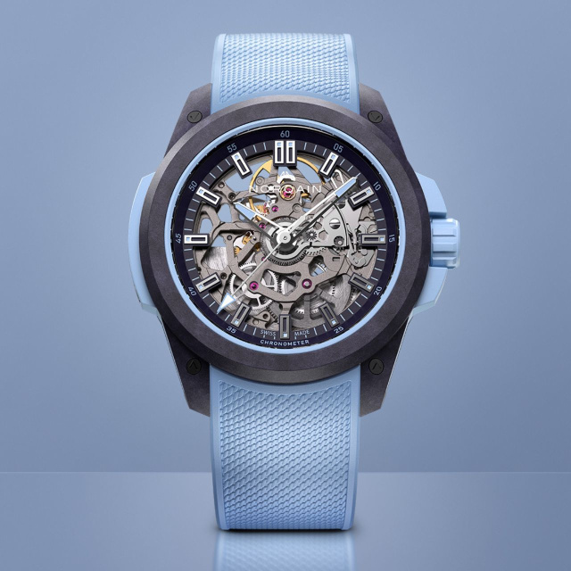 NORQAIN ワイルドワン スケルトン 39mm パープルアイスブルー NNQ3001QPIA1AS/P001