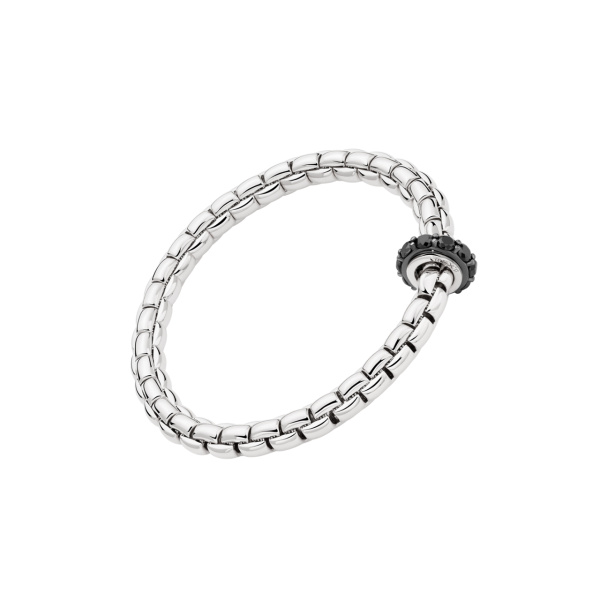 FOPE EKA ブラックダイヤモンド付きFLEX'ITブレスレット WG 70905BX_BN_B_X1X_00M