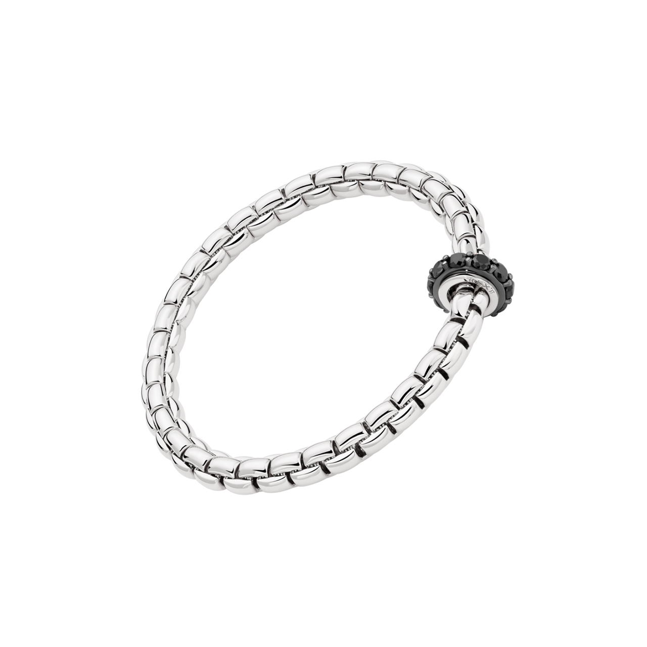 EKA ブラックダイヤモンド付きFLEX'ITブレスレット WG BY FOPE EKA ブラックダイヤモンド付きFLEX'ITブレスレット WG バイ フォッペ