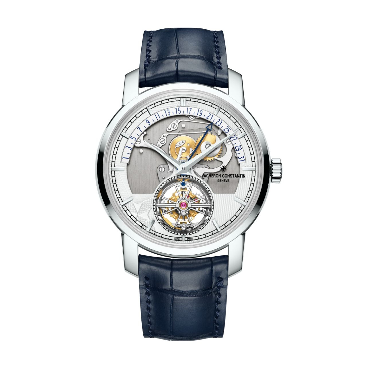 VACHERON CONSTANTIN トラディショナル トゥールビヨン・レトログラード・デイト・オープンフェイス 6010T/000P-H055