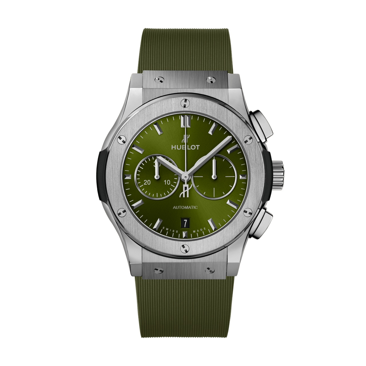 HUBLOT クラシック・フュージョン クロノグラフ チタニウム グリーン 42mm 541.NX.8970.RX