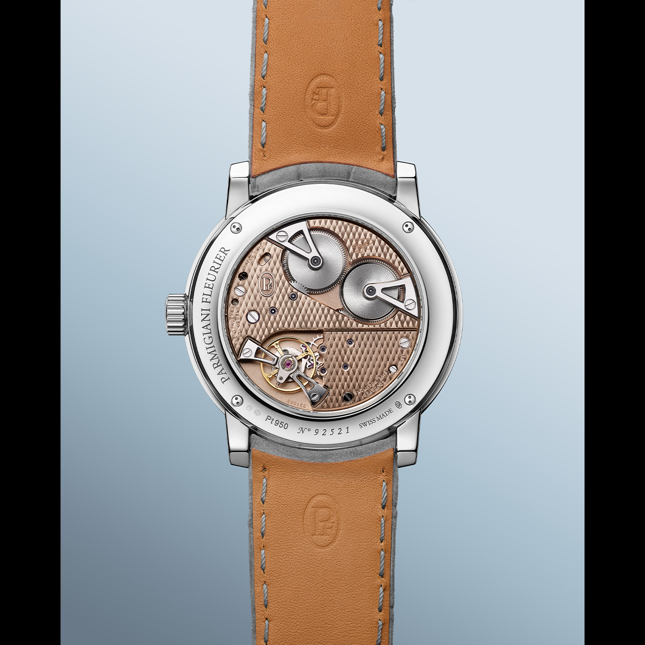 PARMIGIANI FLEURIER トリック プティ・セコンド プラチナ モーニングブルー PFC940-2010008-300181