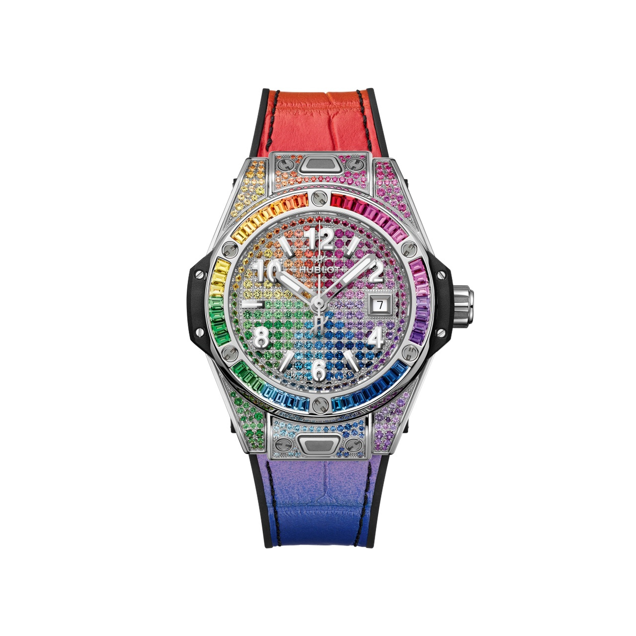 HUBLOT ビッグ・バン ワンクリック スチール レインボー 33mm 485.SX.9900.LR.0999
