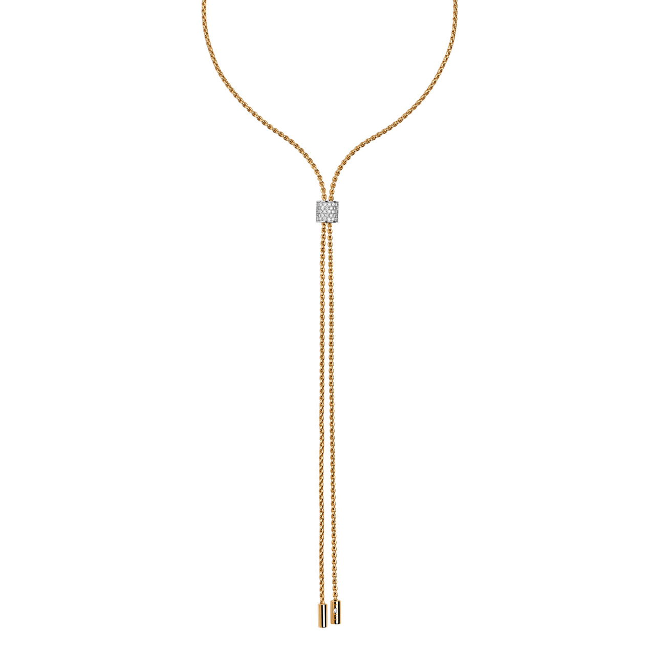 FOPE ARIA ダイヤモンドパヴェのスライドネックレス YG 89403CX_BB_G_GBX_070