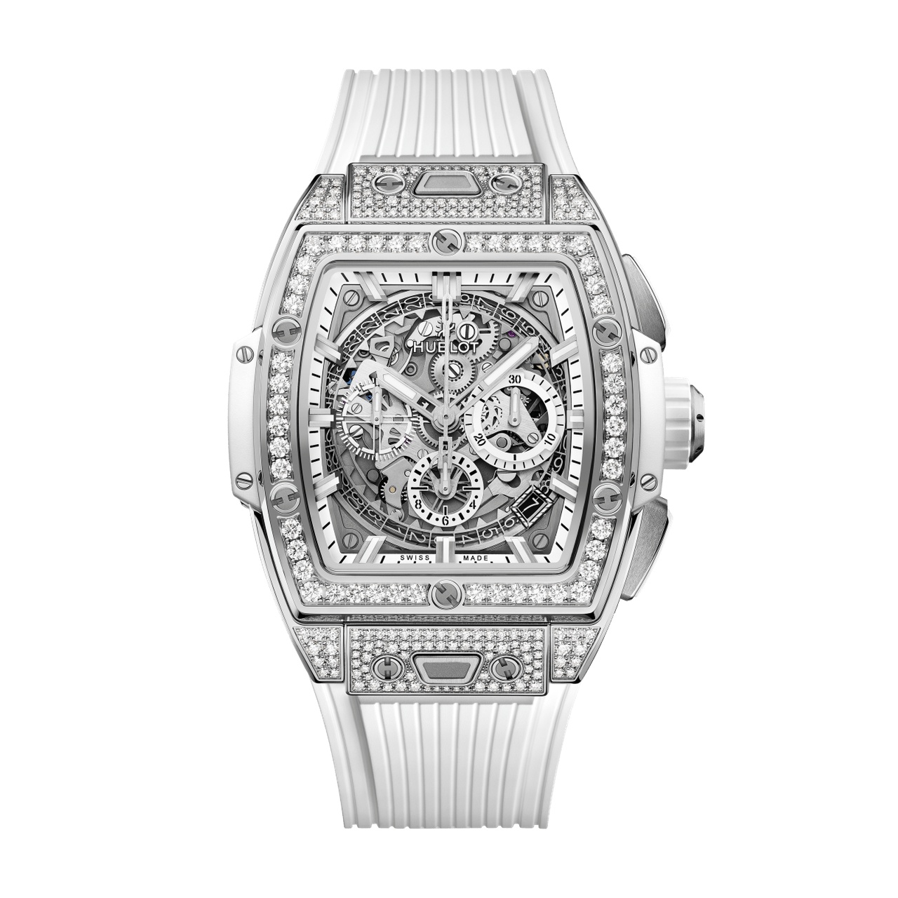 スピリット オブ ビッグ・バン チタニウム ホワイト パヴェ 42mm BY HUBLOT スピリット オブ ビッグ・バン チタニウム ホワイト パヴェ 42mm バイ ウブロ