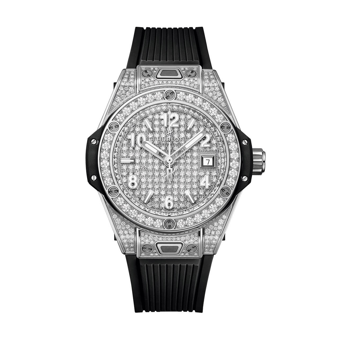 HUBLOT ビッグ・バン ワンクリック スチール フルパヴェ 485.SX.9000.RX.1604