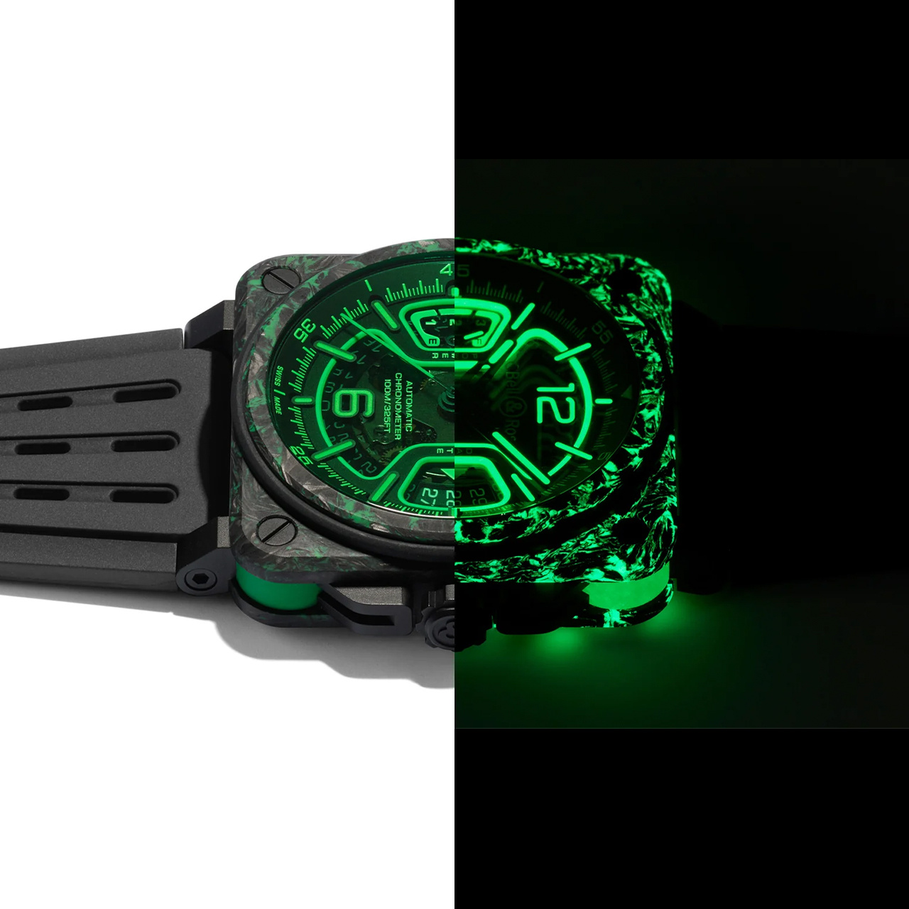 Bell & Ross BR-X3 ナイト ビジョン BRX3R-GN-CA/SRB