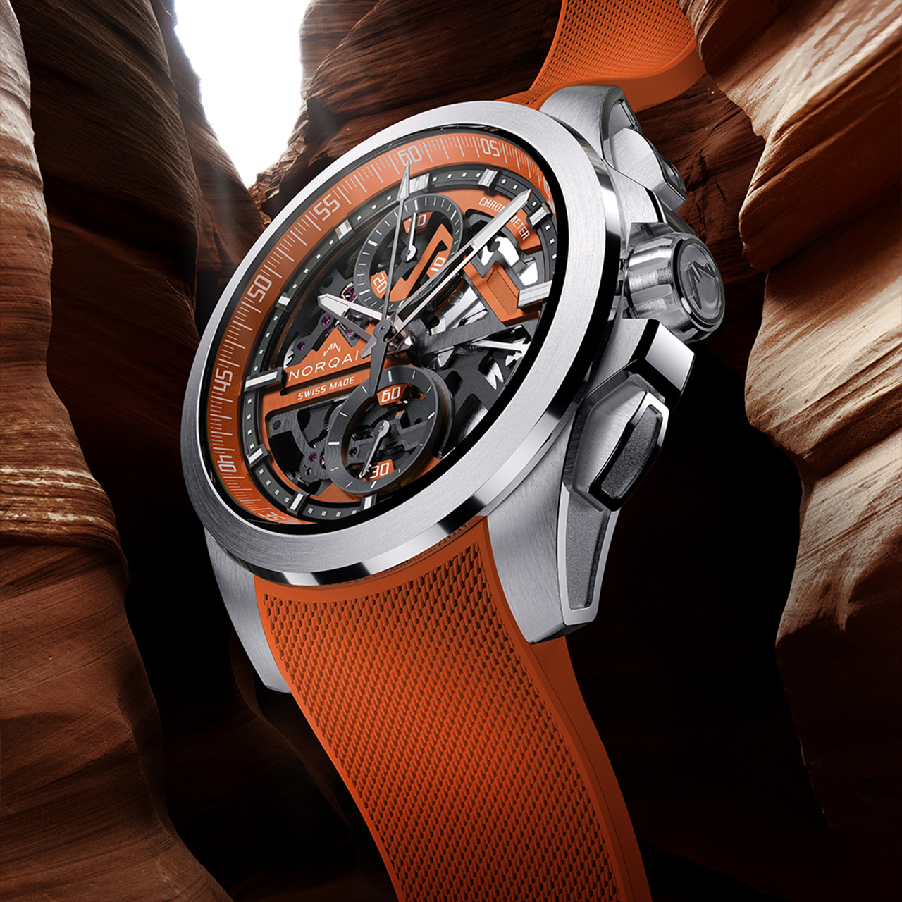 NORQAIN インディペンデンス スケルトン クロノ 42mm N3200.40S01.O01