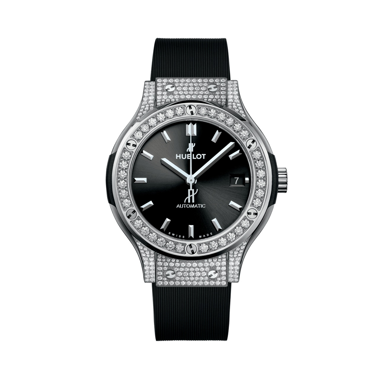 HUBLOT クラシック・フュージョン チタニウム パヴェ 38mm 565.NX.1470.RX.1604