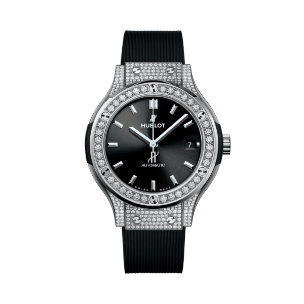 HUBLOT クラシック・フュージョン チタニウム パヴェ 38mm 565.NX.1470.RX.1604