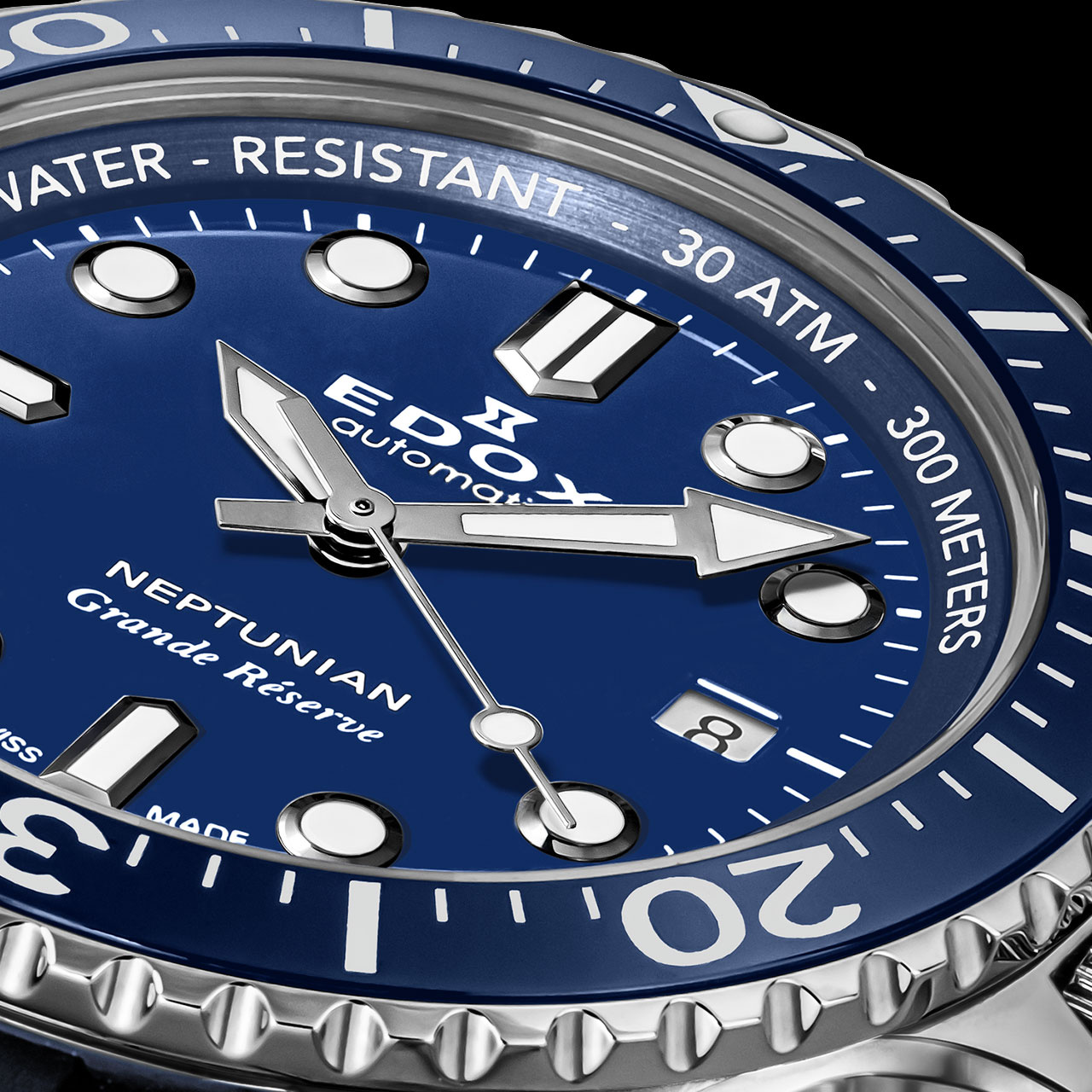 EDOX ネプチュニアン グランデ リザーブ デイト オートマティック 80801-3BUCA-BUIN